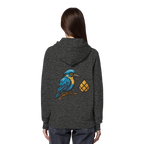 Tannenhäher mit Zirbelnuss + Emblem Stick - Organic Hoodie