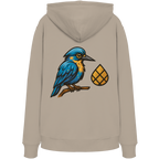 Tannenhäher mit Zirbelnuss + Emblem Stick - Organic Hoodie
