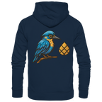 Tannenhäher mit Zirbelnuss + Emblem Stick - Organic Hoodie