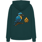 Tannenhäher mit Zirbelnuss + Emblem Stick Hoodie