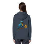 Tannenhäher mit Zirbelnuss + Emblem Stick - Organic Hoodie