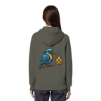 Tannenhäher mit Zirbelnuss + Emblem Stick - Organic Hoodie