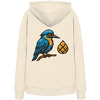 Tannenhäher mit Zirbelnuss + Emblem Stick Hoodie
