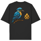 Tannenhäher mit Zirbelnuss + Emblem Stick Oversize Shirt