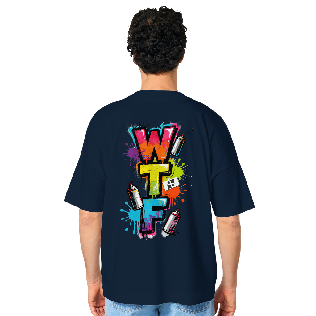 WTF - "Wear The Fair" Print mit besticktem Emblem - Organic Oversize Shirt