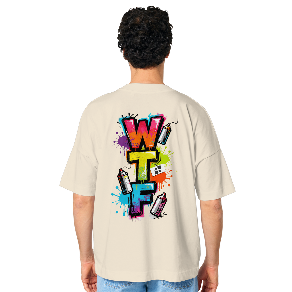 WTF - "Wear The Fair" Print mit besticktem Emblem - Organic Oversize Shirt