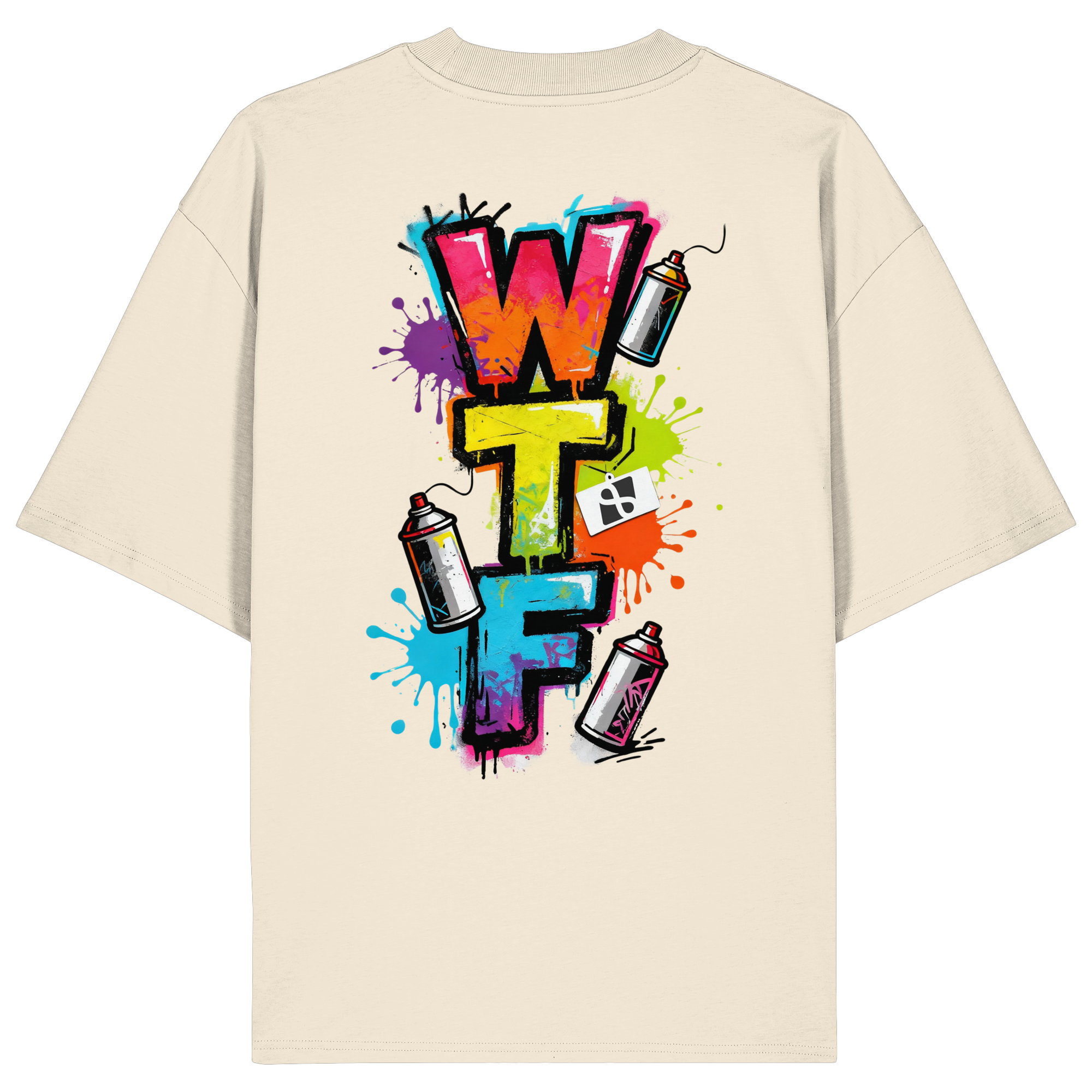 WTF - "Wear The Fair" Print mit besticktem Emblem - Organic Oversize Shirt