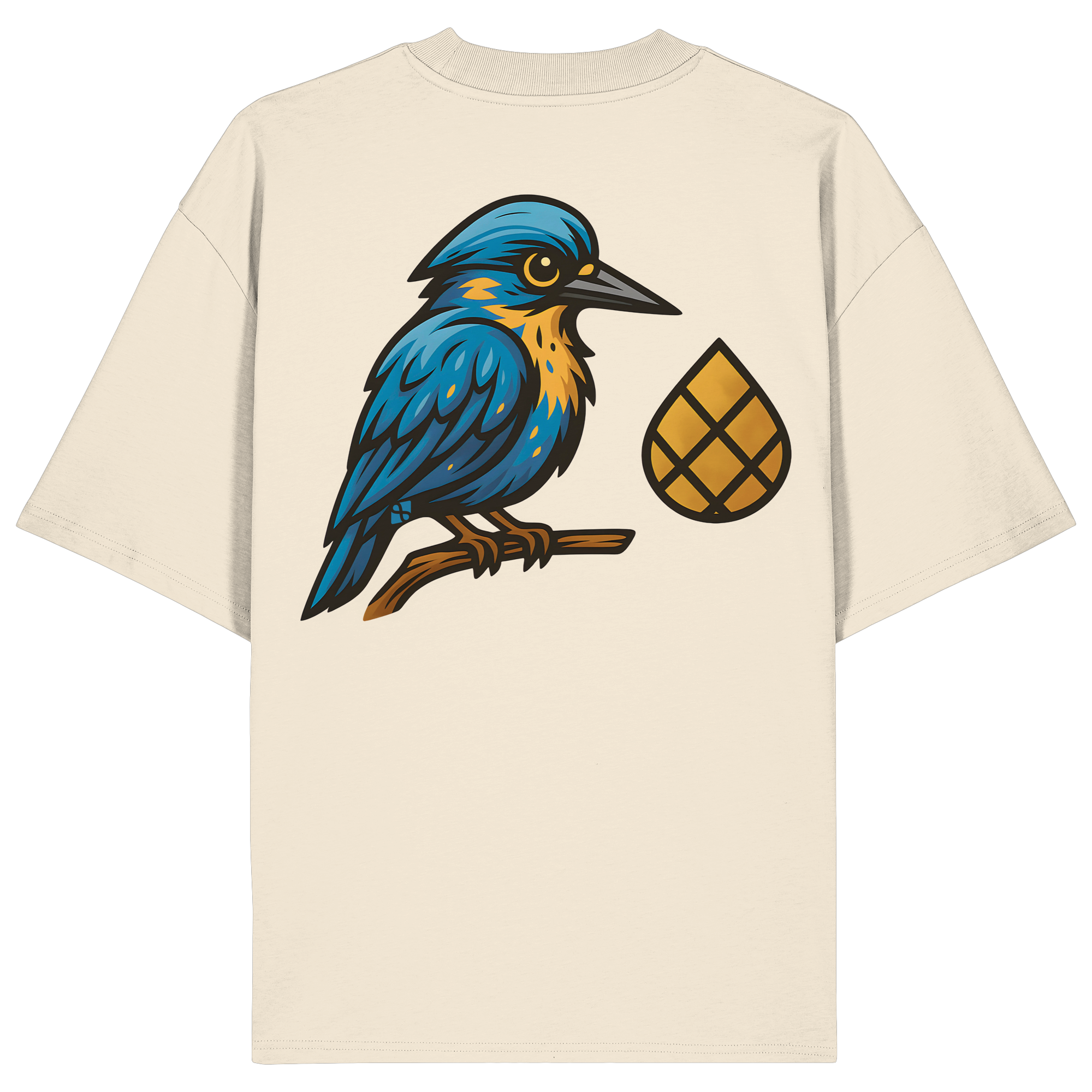 Tannenhäher mit Zirbelnuss + Emblem Stick Oversize Shirt