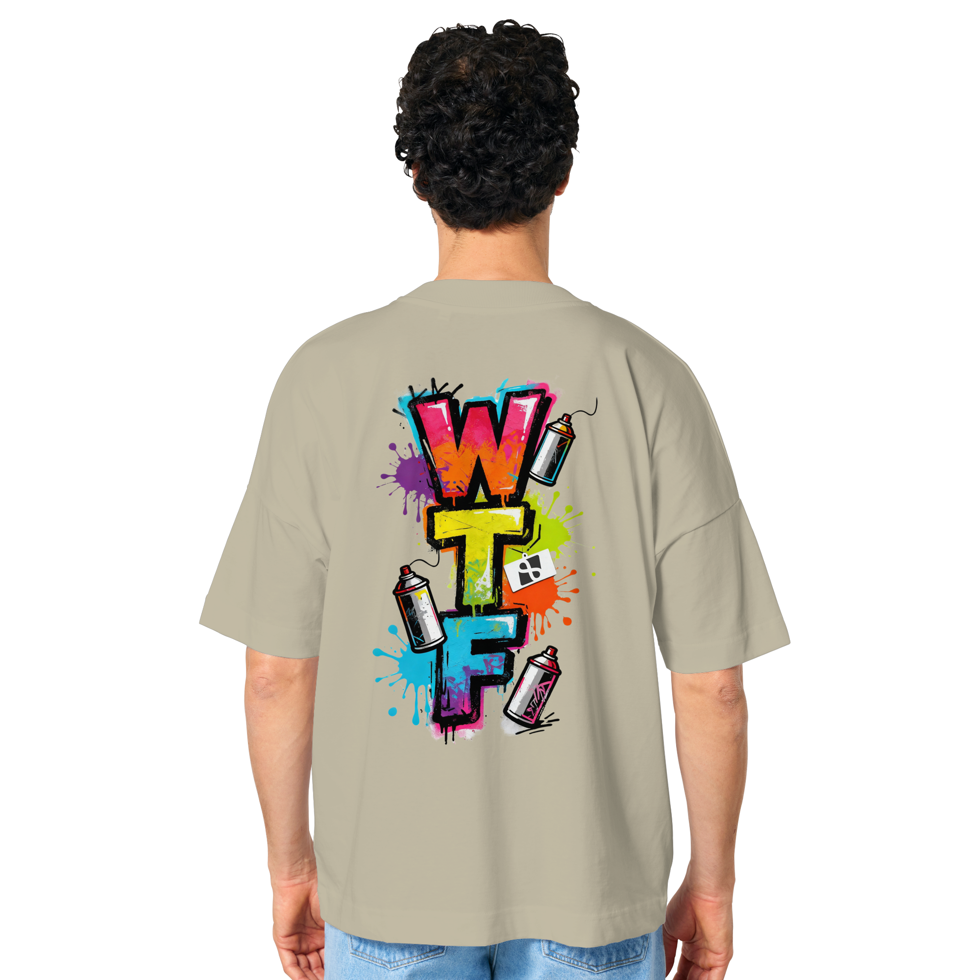 WTF - "Wear The Fair" Print mit besticktem Emblem - Organic Oversize Shirt