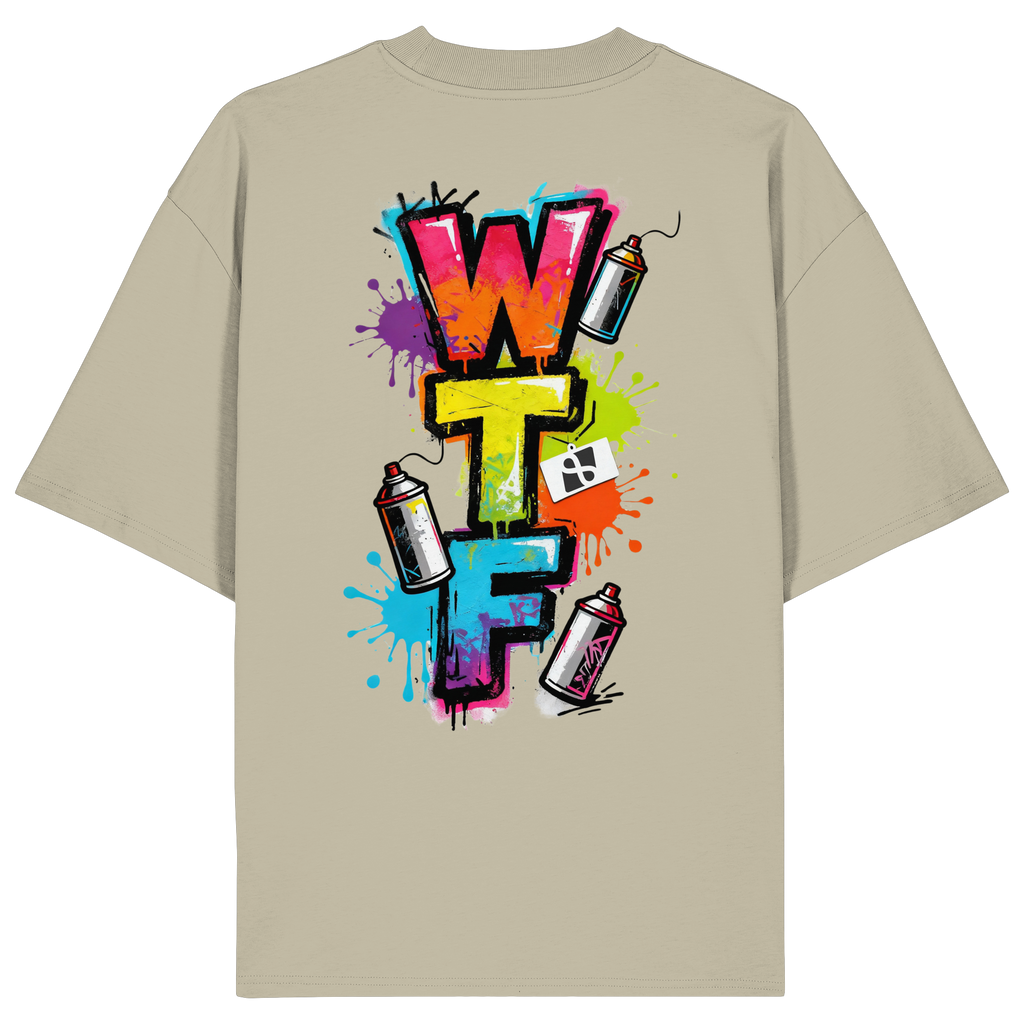 WTF - "Wear The Fair" Print mit besticktem Emblem - Organic Oversize Shirt