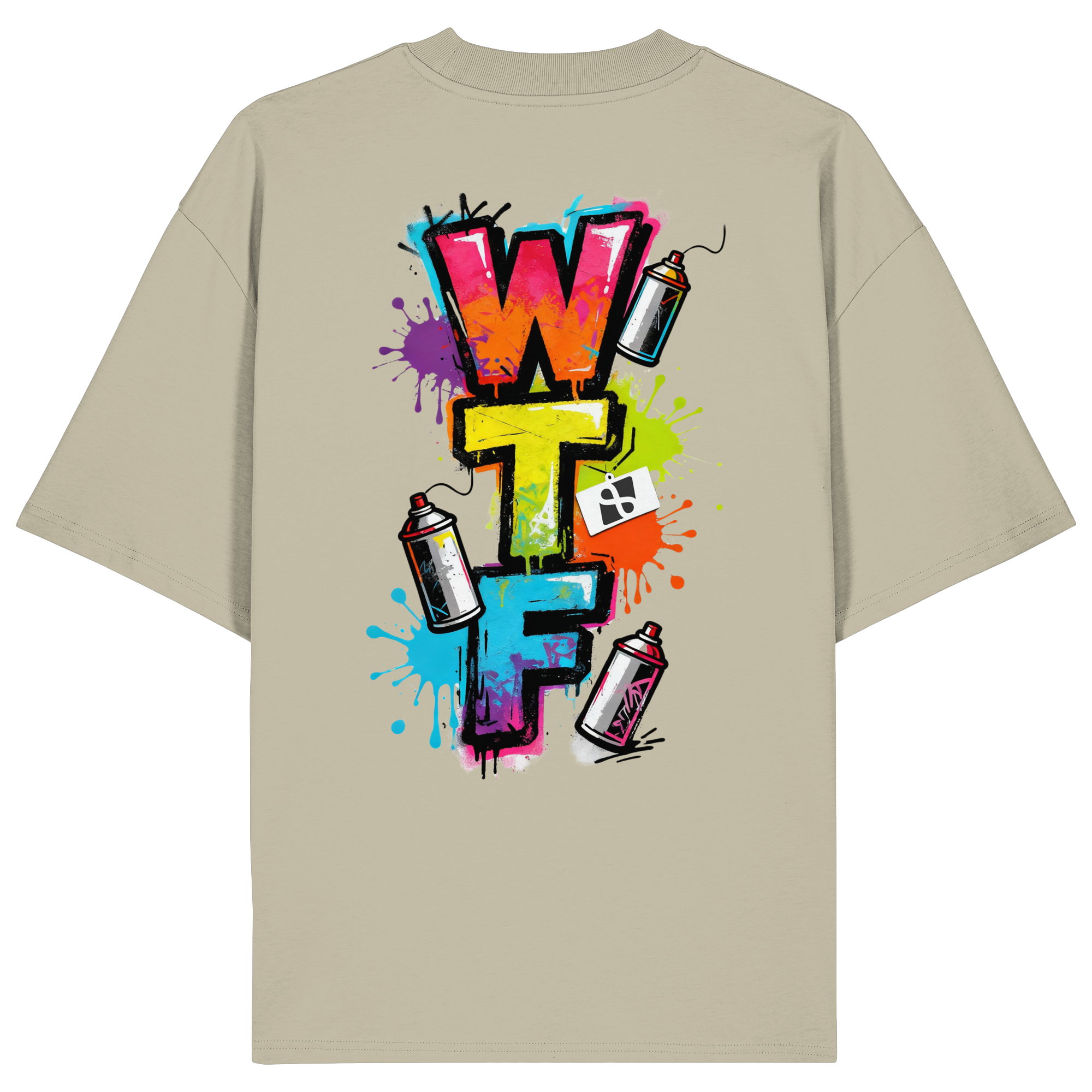 WTF - "Wear The Fair" Print mit besticktem Emblem - Organic Oversize Shirt