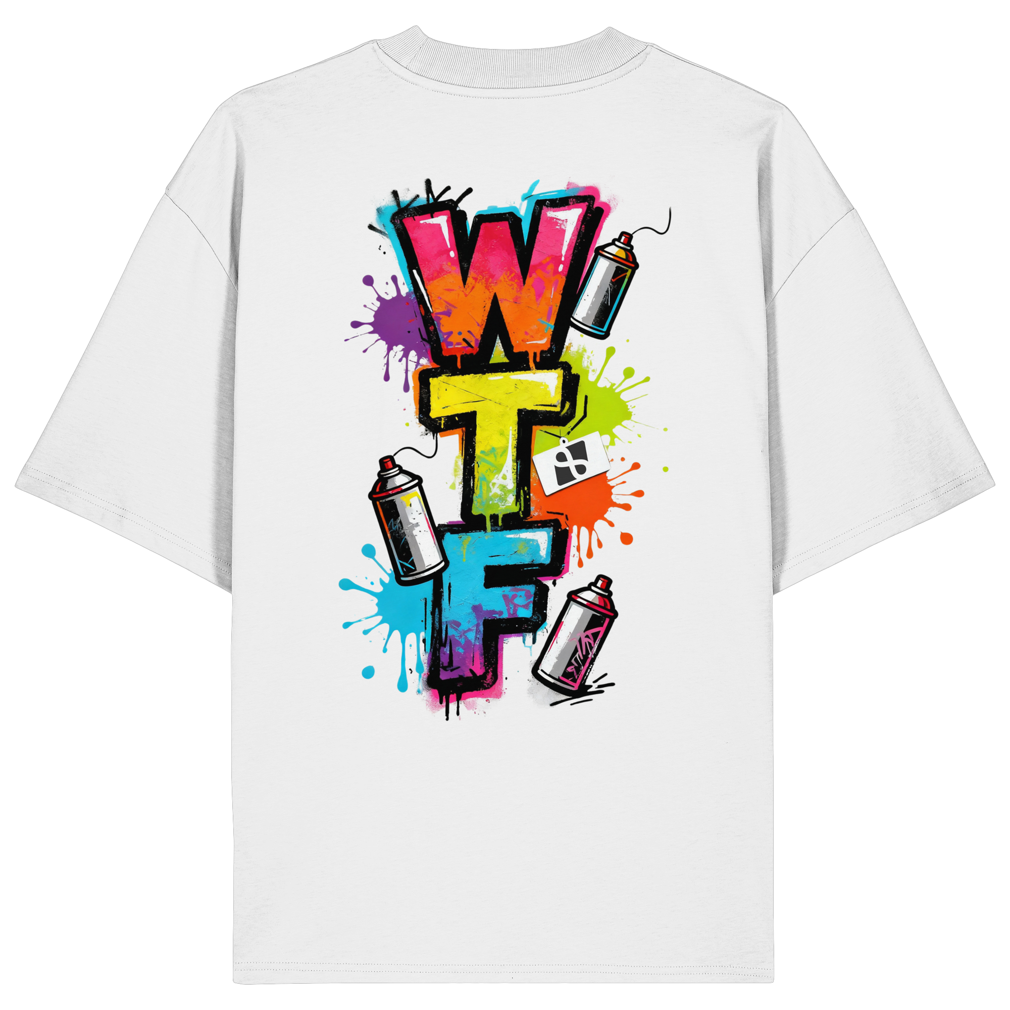 WTF - "Wear The Fair" Print mit besticktem Emblem - Organic Oversize Shirt