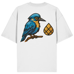 Tannenhäher mit Zirbelnuss + Emblem Stick - Organic Oversize Shirt