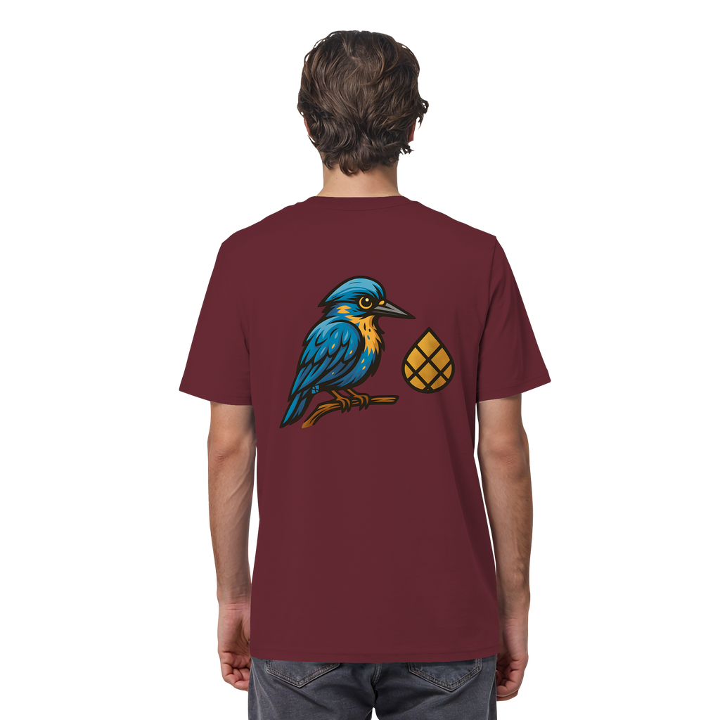 Tannenhäher mit Zirbelnuss + Emblem Stick - Organic Shirt