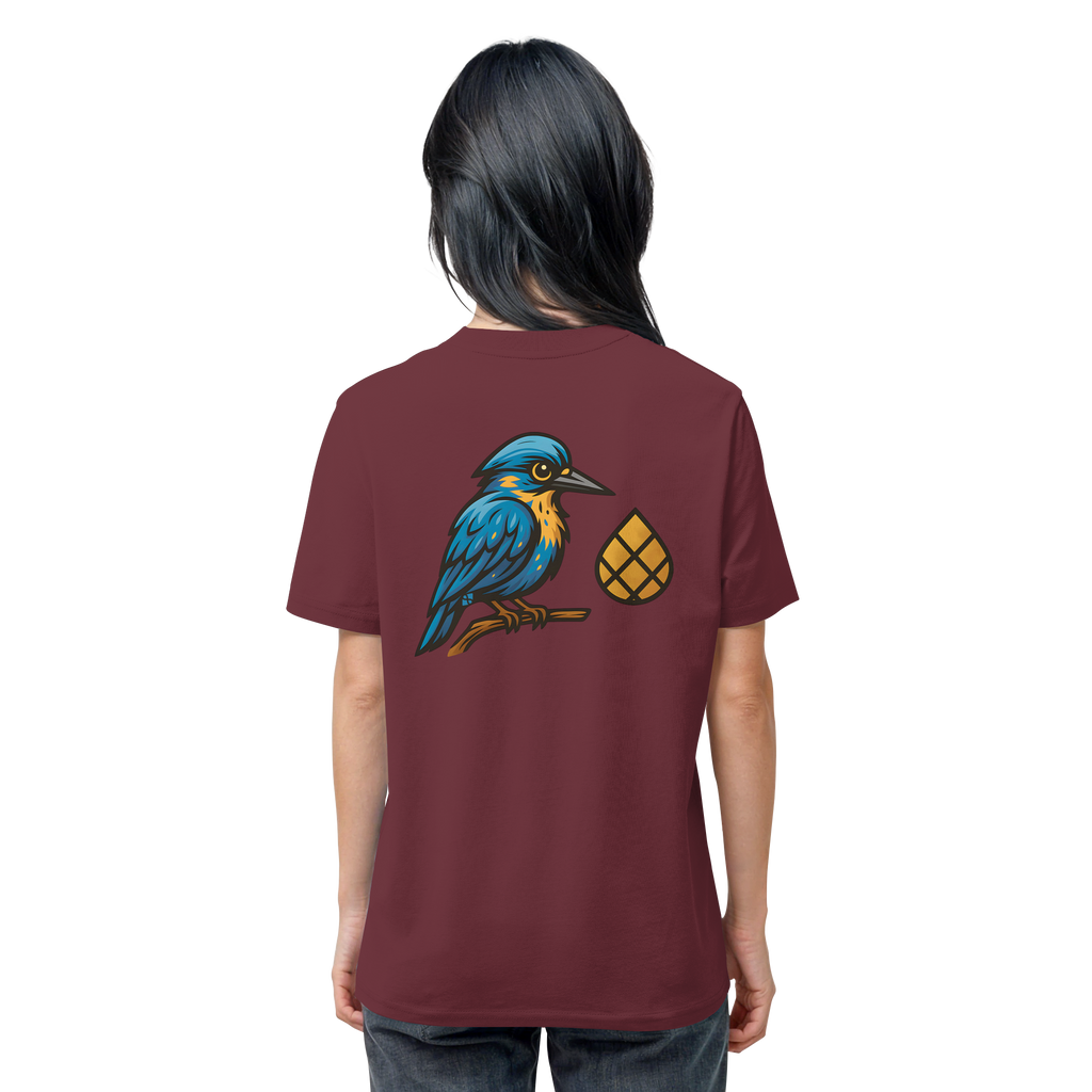 Tannenhäher mit Zirbelnuss + Emblem Stick - Organic Shirt