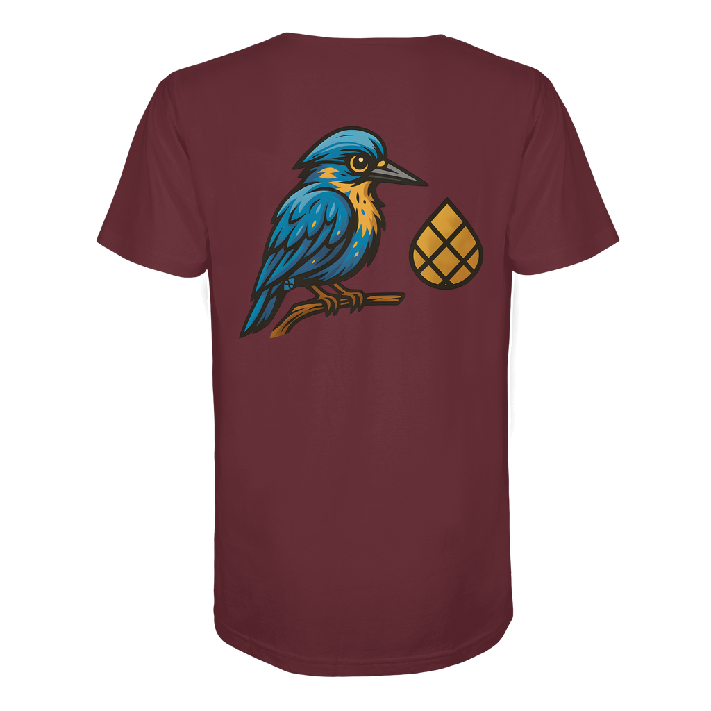 Tannenhäher mit Zirbelnuss + Emblem Stick - Organic Shirt