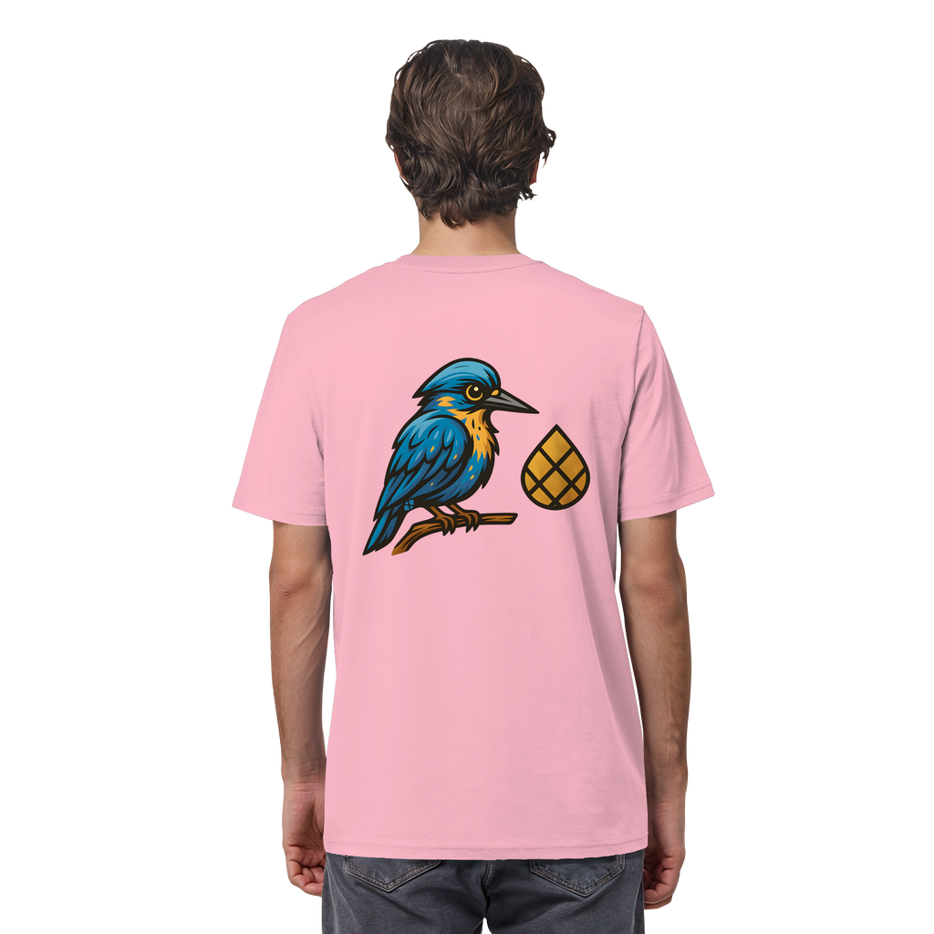 Tannenhäher mit Zirbelnuss + Emblem Stick - Organic Shirt