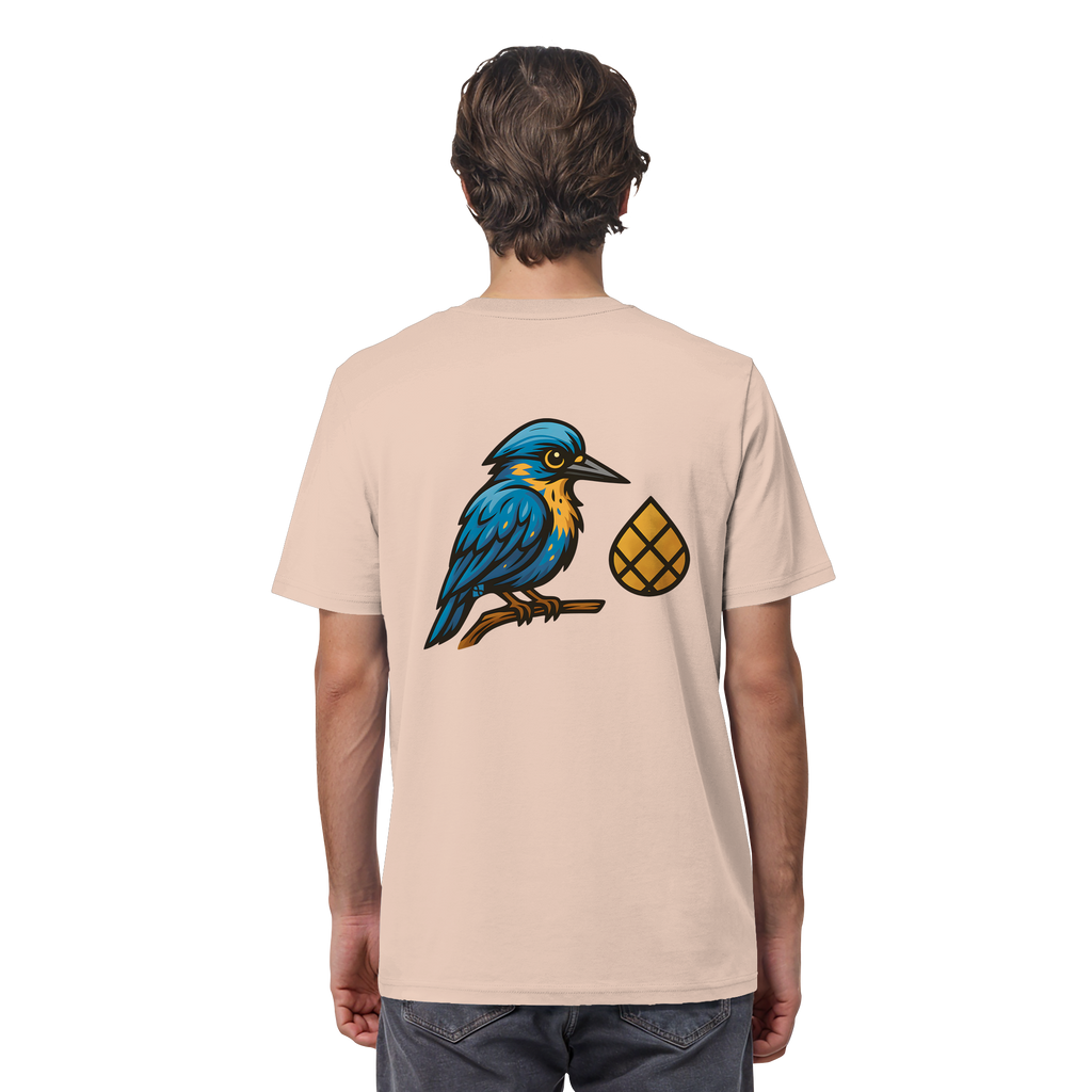 Tannenhäher mit Zirbelnuss + Emblem Stick - Organic Shirt