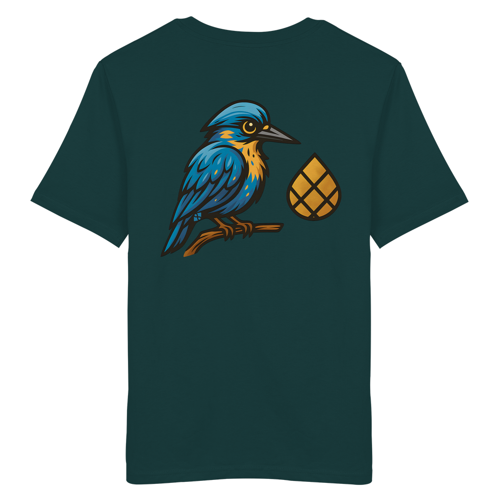 Tannenhäher mit Zirbelnuss + Emblem Stick - Organic Shirt