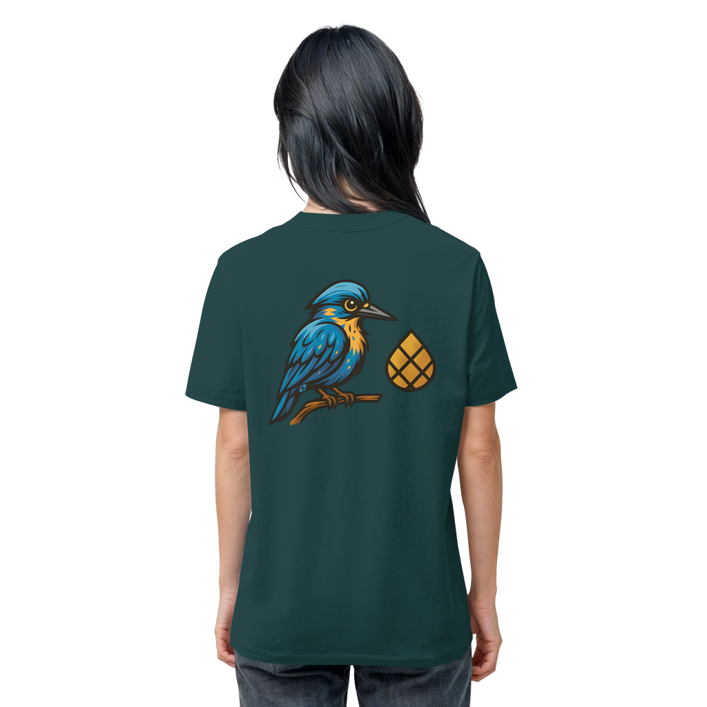 Tannenhäher mit Zirbelnuss + Emblem Stick - Organic Shirt