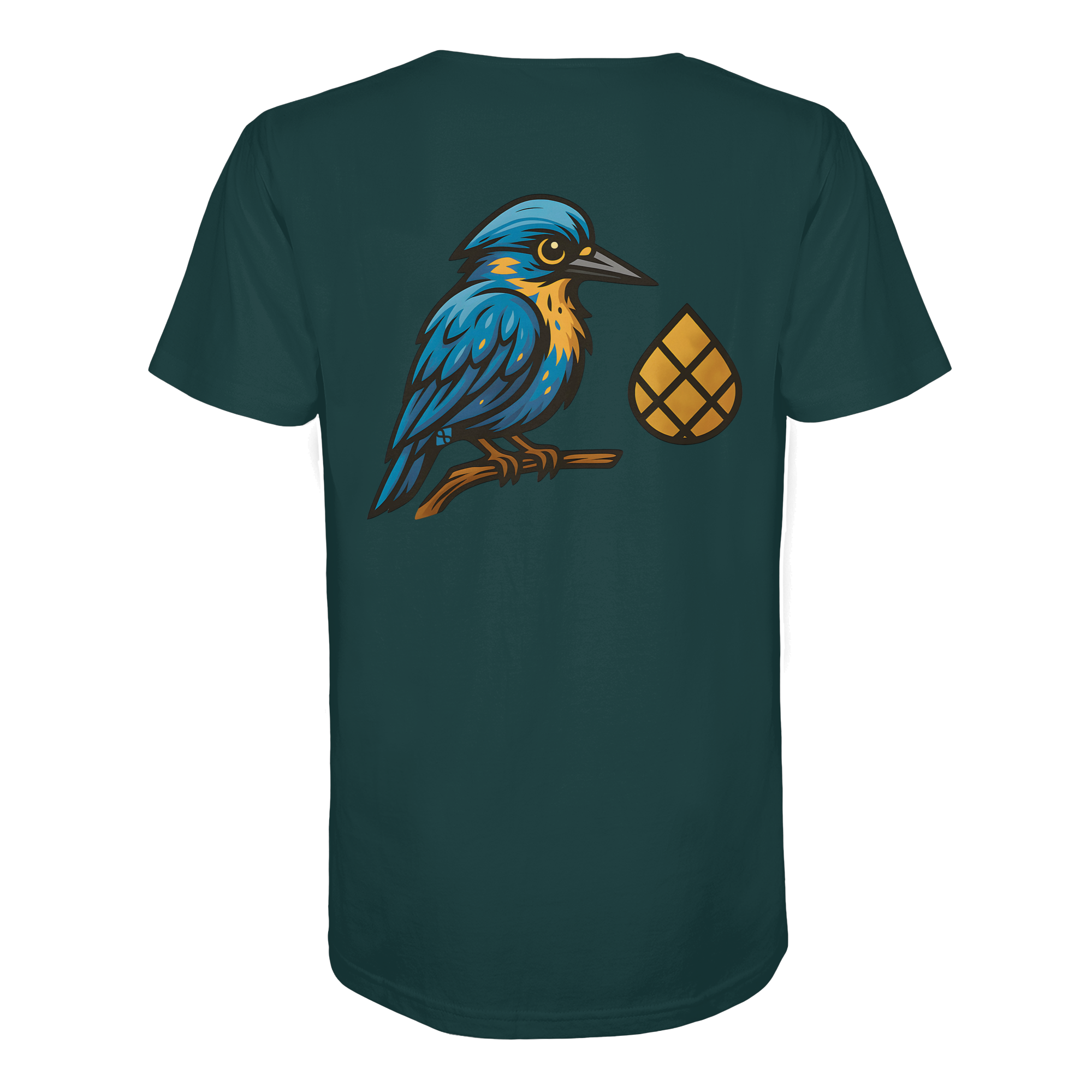 Tannenhäher mit Zirbelnuss + Emblem Stick - Organic Shirt
