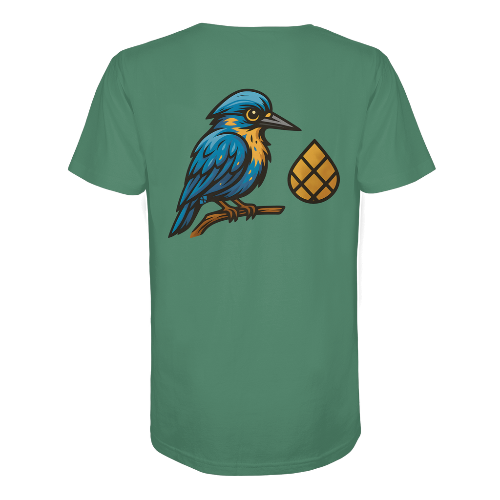 Tannenhäher mit Zirbelnuss + Emblem Stick - Organic Shirt