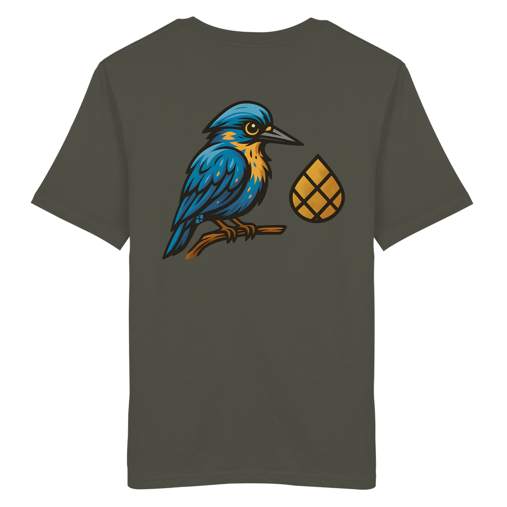 Tannenhäher mit Zirbelnuss + Emblem Stick - Organic Shirt