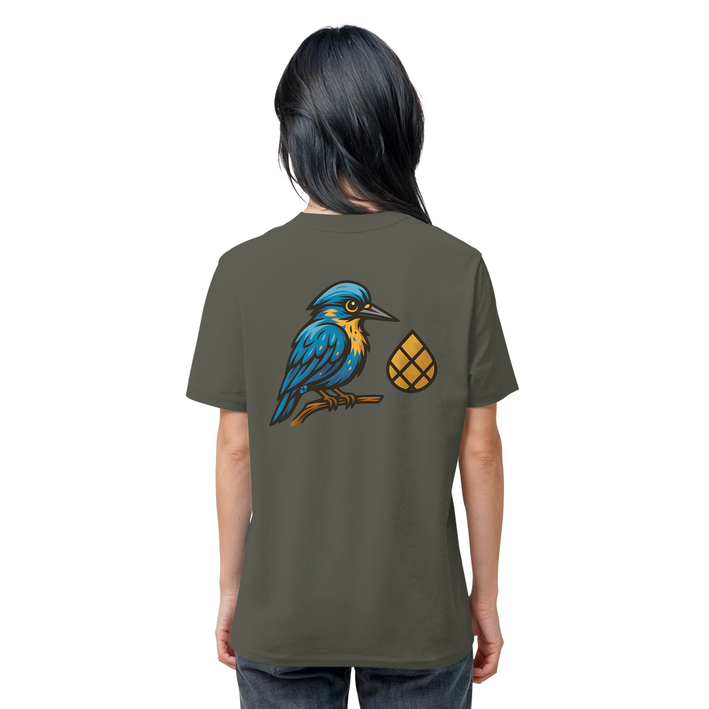 Tannenhäher mit Zirbelnuss + Emblem Stick - Organic Shirt