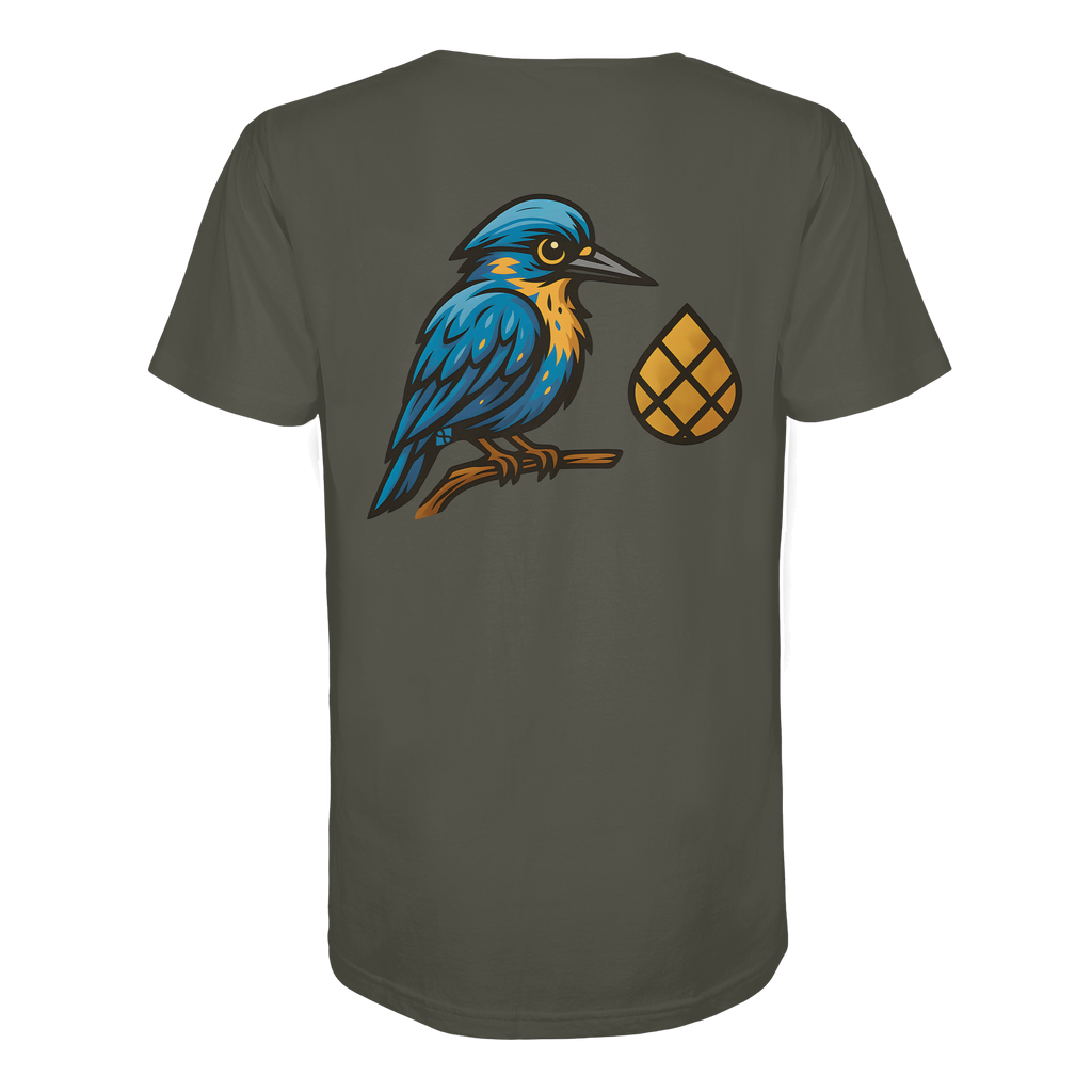 Tannenhäher mit Zirbelnuss + Emblem Stick - Organic Shirt