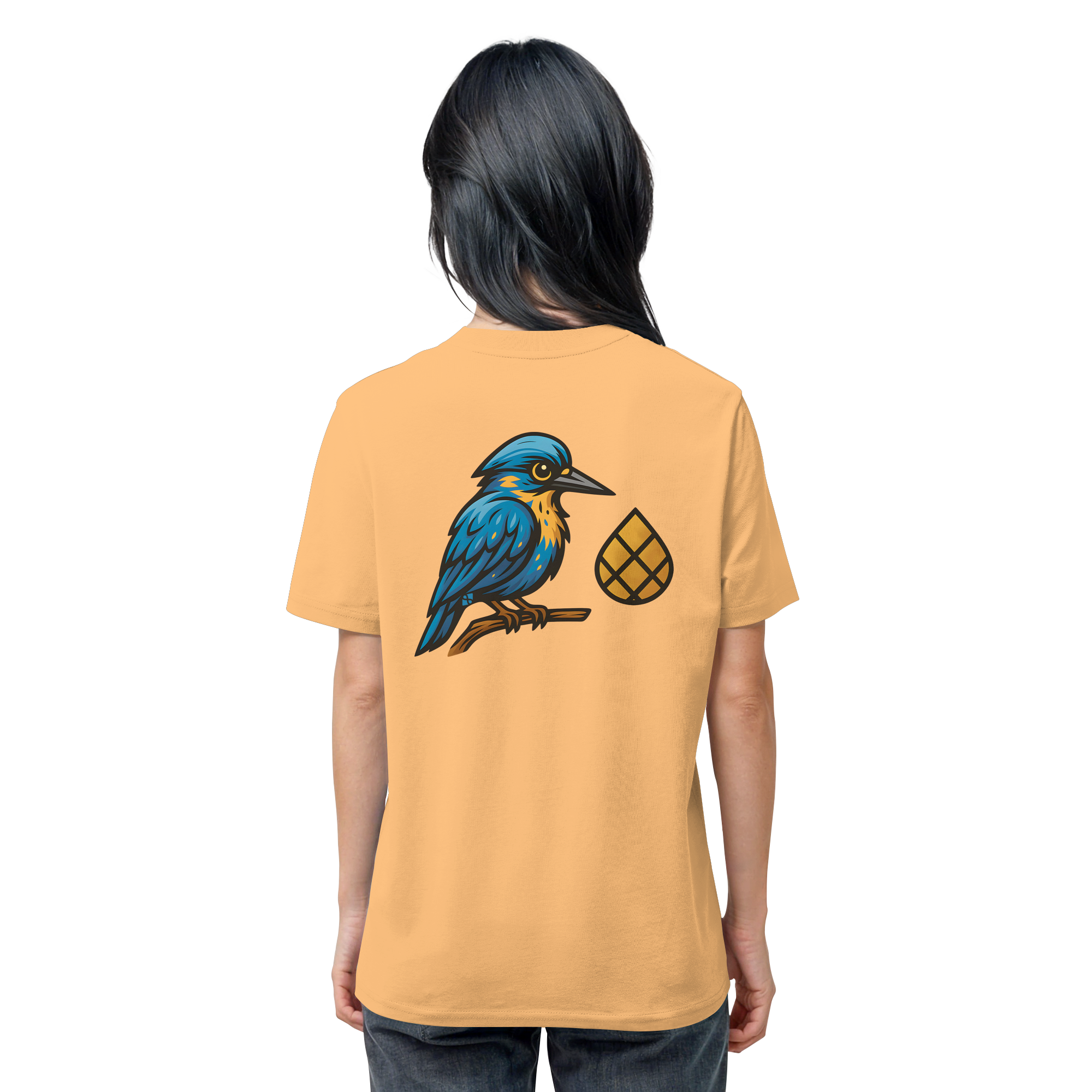 Tannenhäher mit Zirbelnuss + Emblem Stick - Organic Shirt