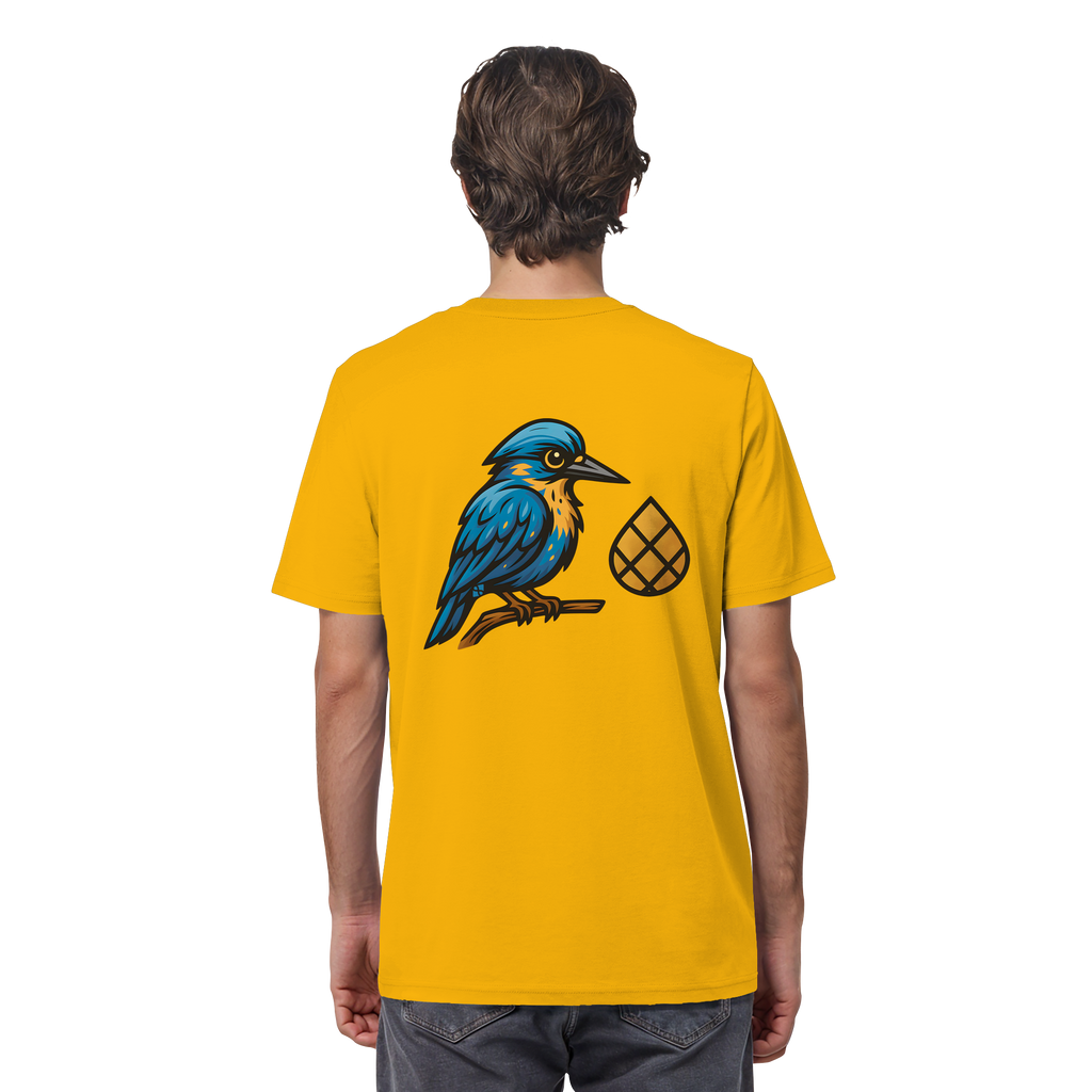 Tannenhäher mit Zirbelnuss + Emblem Stick - Organic Shirt