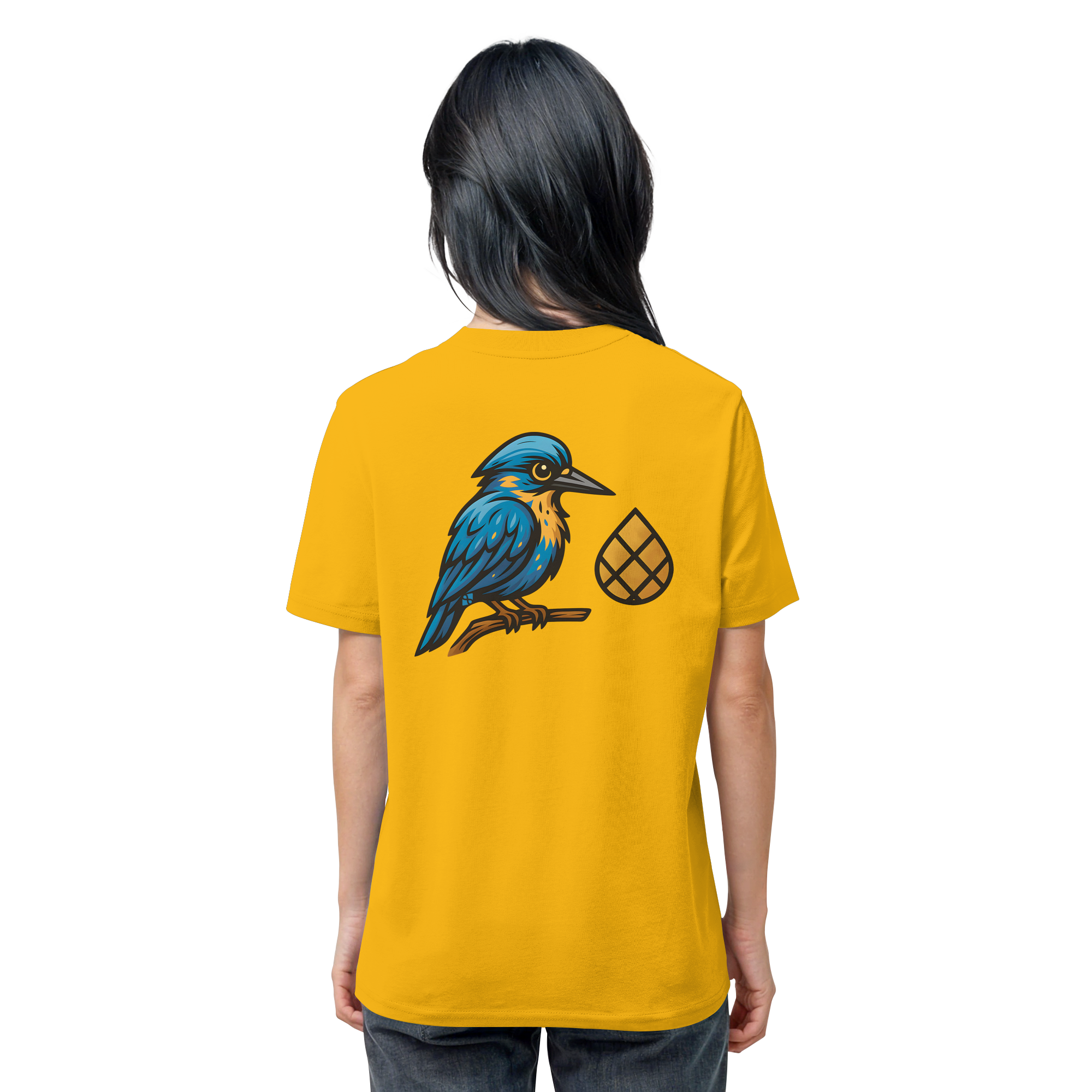 Tannenhäher mit Zirbelnuss + Emblem Stick - Organic Shirt