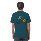 Tannenhäher mit Zirbelnuss + Emblem Stick - Organic Shirt