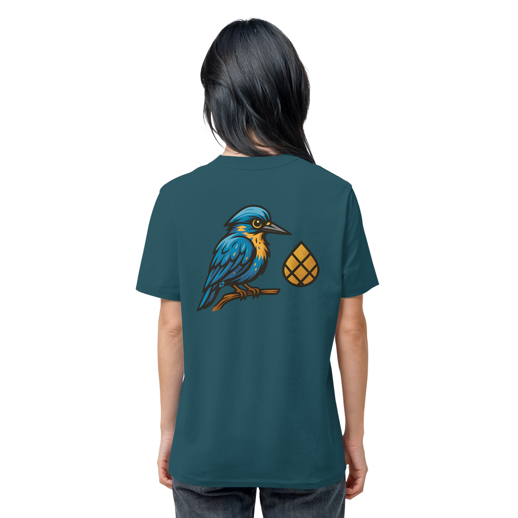 Tannenhäher mit Zirbelnuss + Emblem Stick - Organic Shirt