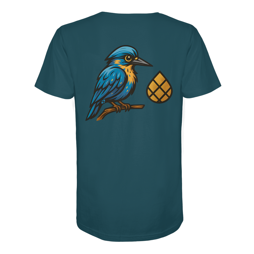 Tannenhäher mit Zirbelnuss + Emblem Stick - Organic Shirt