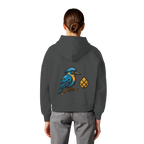 Tannenhäher mit Zirbelnuss + Emblem Stick - Womens Organic Boxcut Hoodie