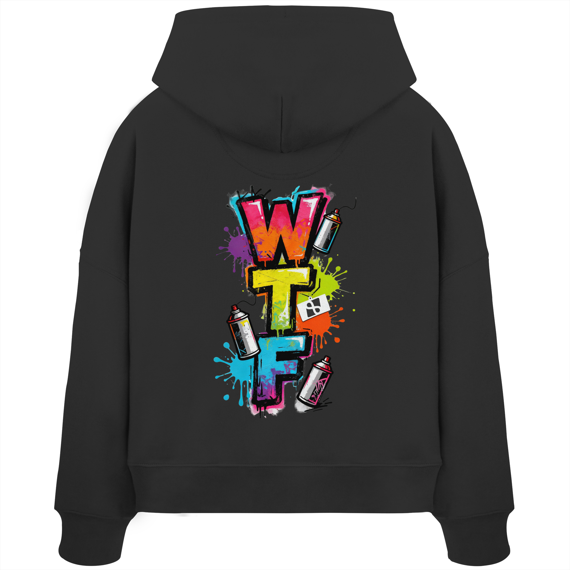 WTF - "Wear The Fair" Print mit besticktem Emblem - Womens Organic Boxcut Hoodie
