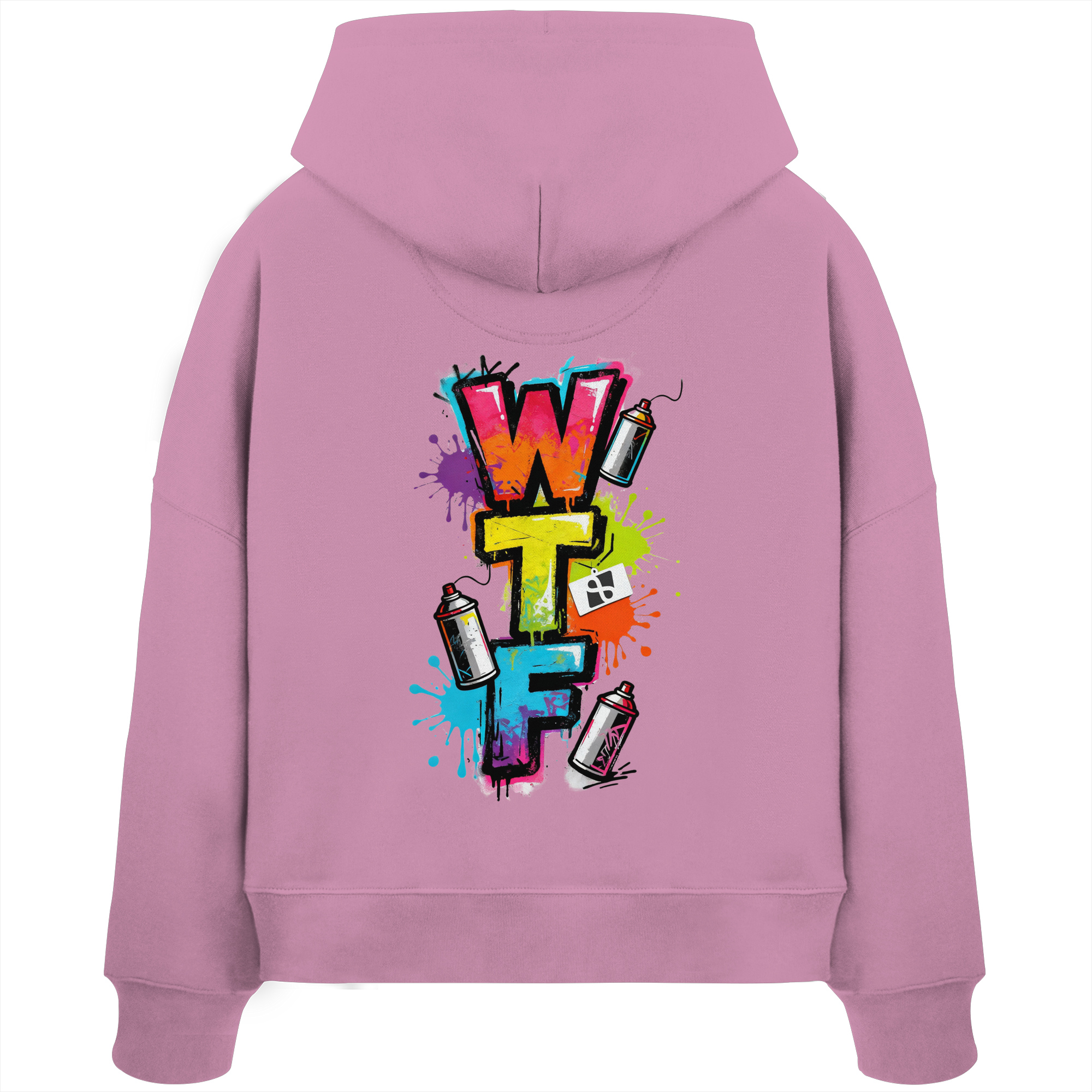 WTF - "Wear The Fair" Print mit besticktem Emblem - Womens Organic Boxcut Hoodie