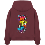WTF - "Wear The Fair" Print mit besticktem Emblem - Womens Organic Boxcut Hoodie