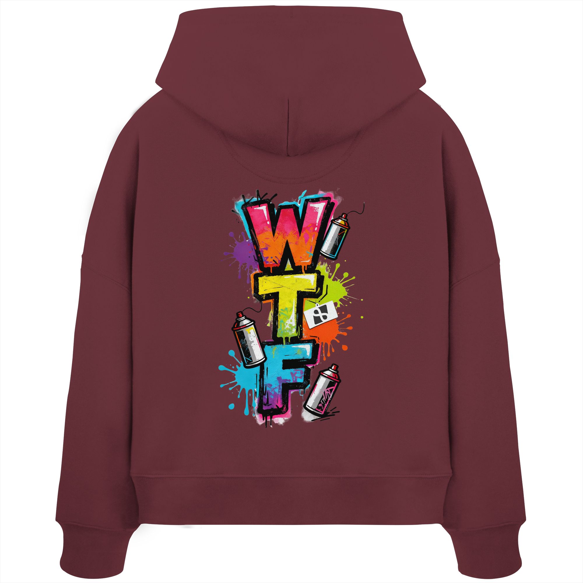 WTF - "Wear The Fair" Print mit besticktem Emblem - Womens Organic Boxcut Hoodie