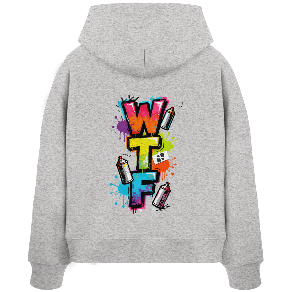 WTF - "Wear The Fair" Print mit besticktem Emblem - Womens Organic Boxcut Hoodie