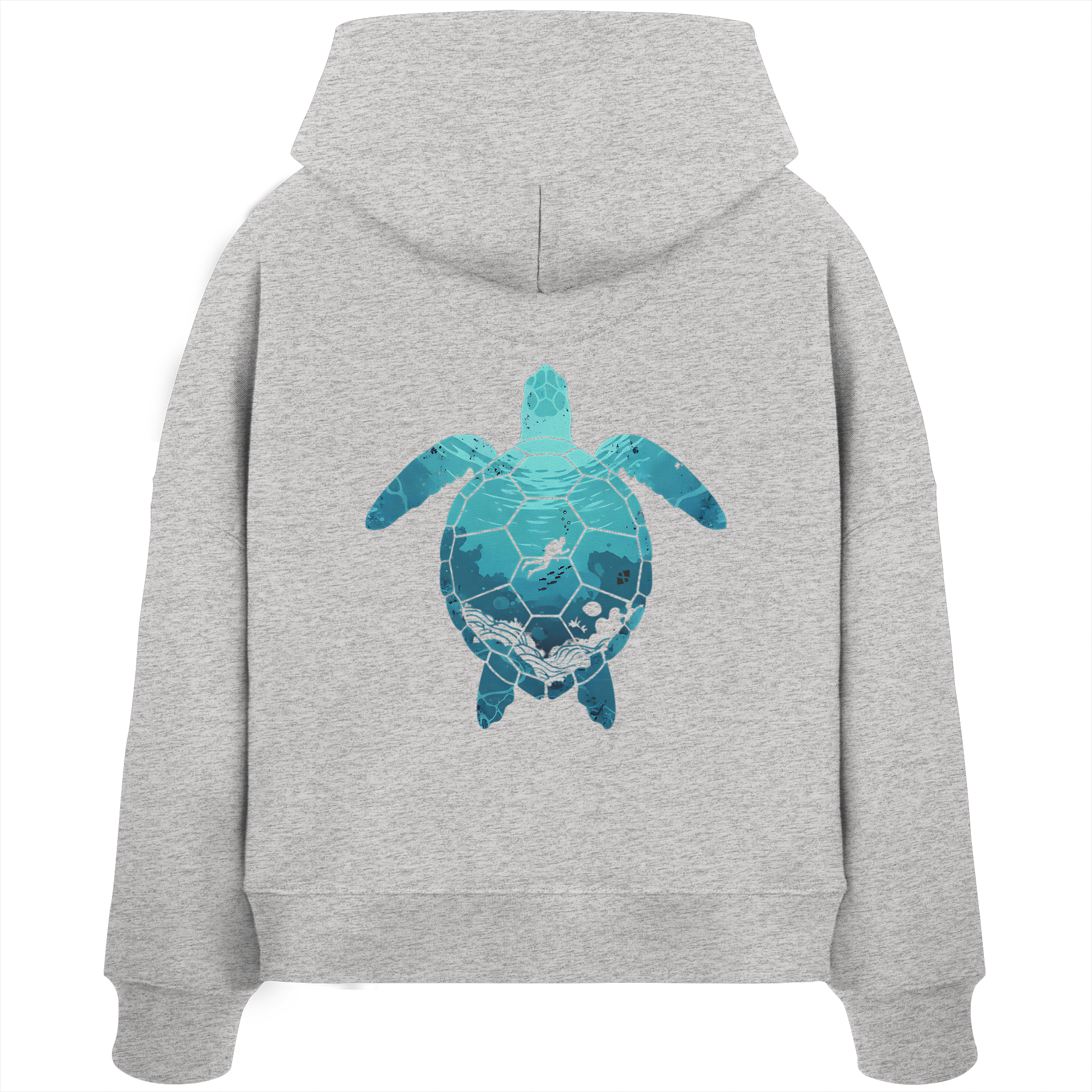 Deep Sea Turtle - Womens Organic Boxcut Hoodie