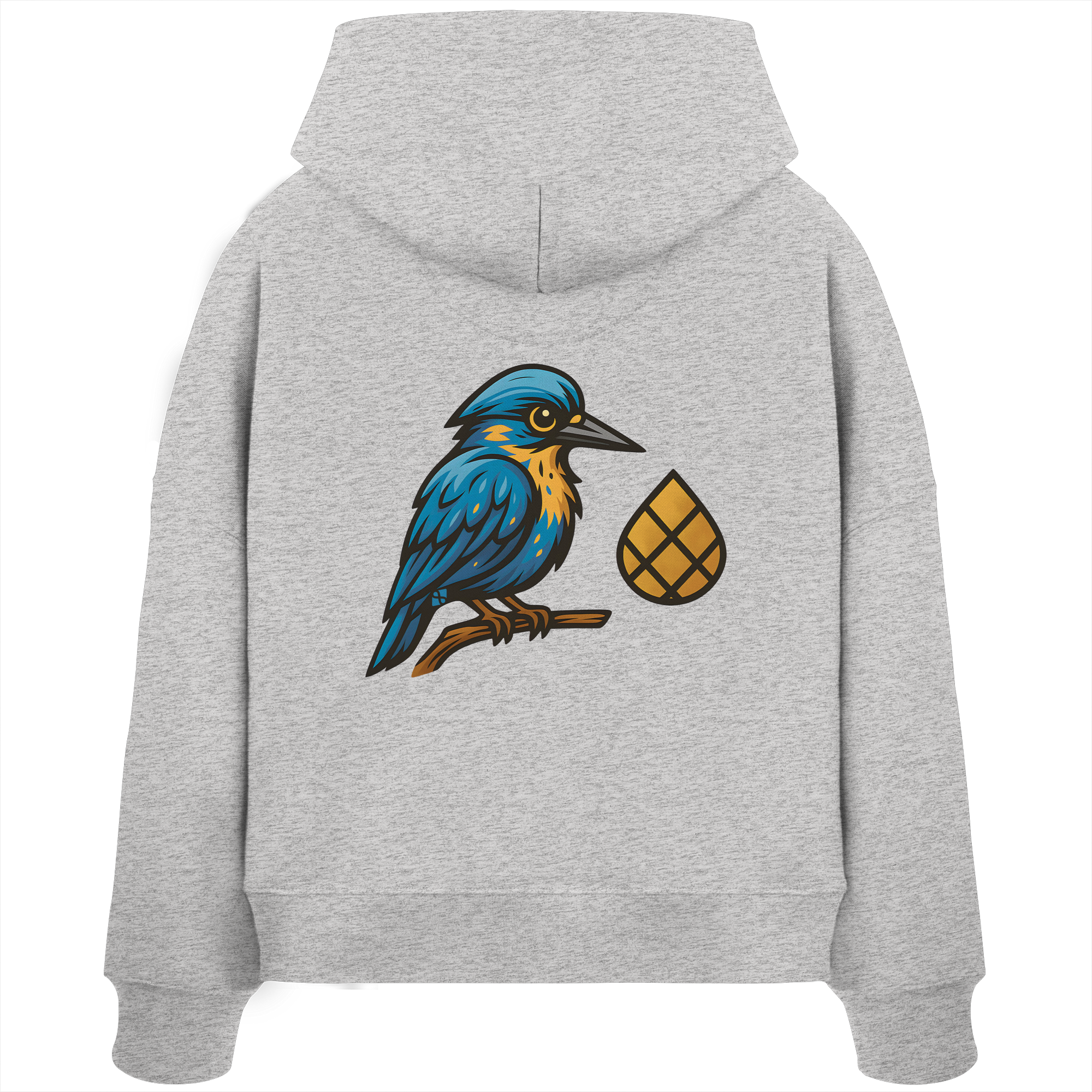 Tannenhäher mit Zirbelnuss + Emblem Stick - Womens Organic Boxcut Hoodie