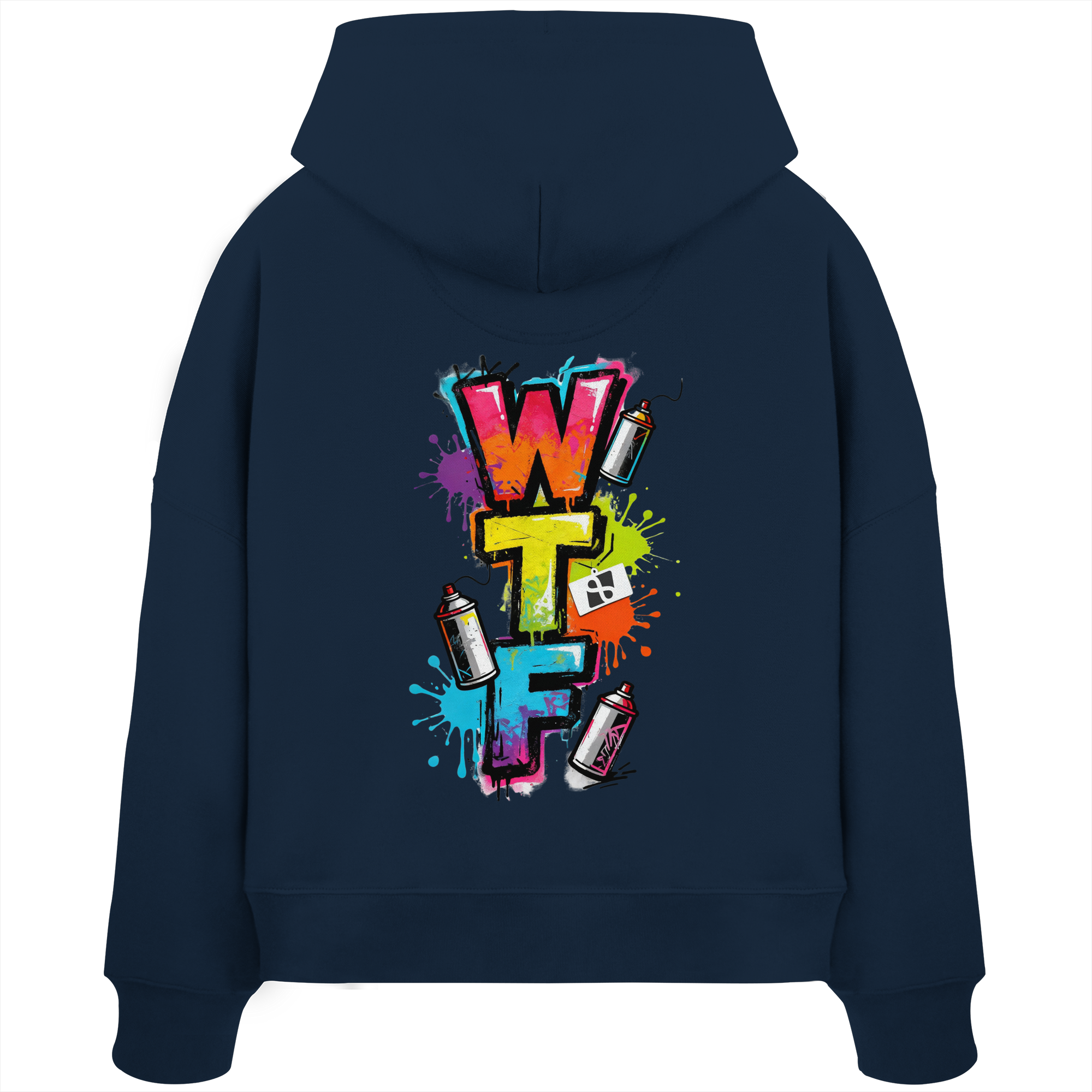 WTF - "Wear The Fair" Print mit besticktem Emblem - Womens Organic Boxcut Hoodie