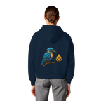 Tannenhäher mit Zirbelnuss + Emblem Stick - Womens Organic Boxcut Hoodie