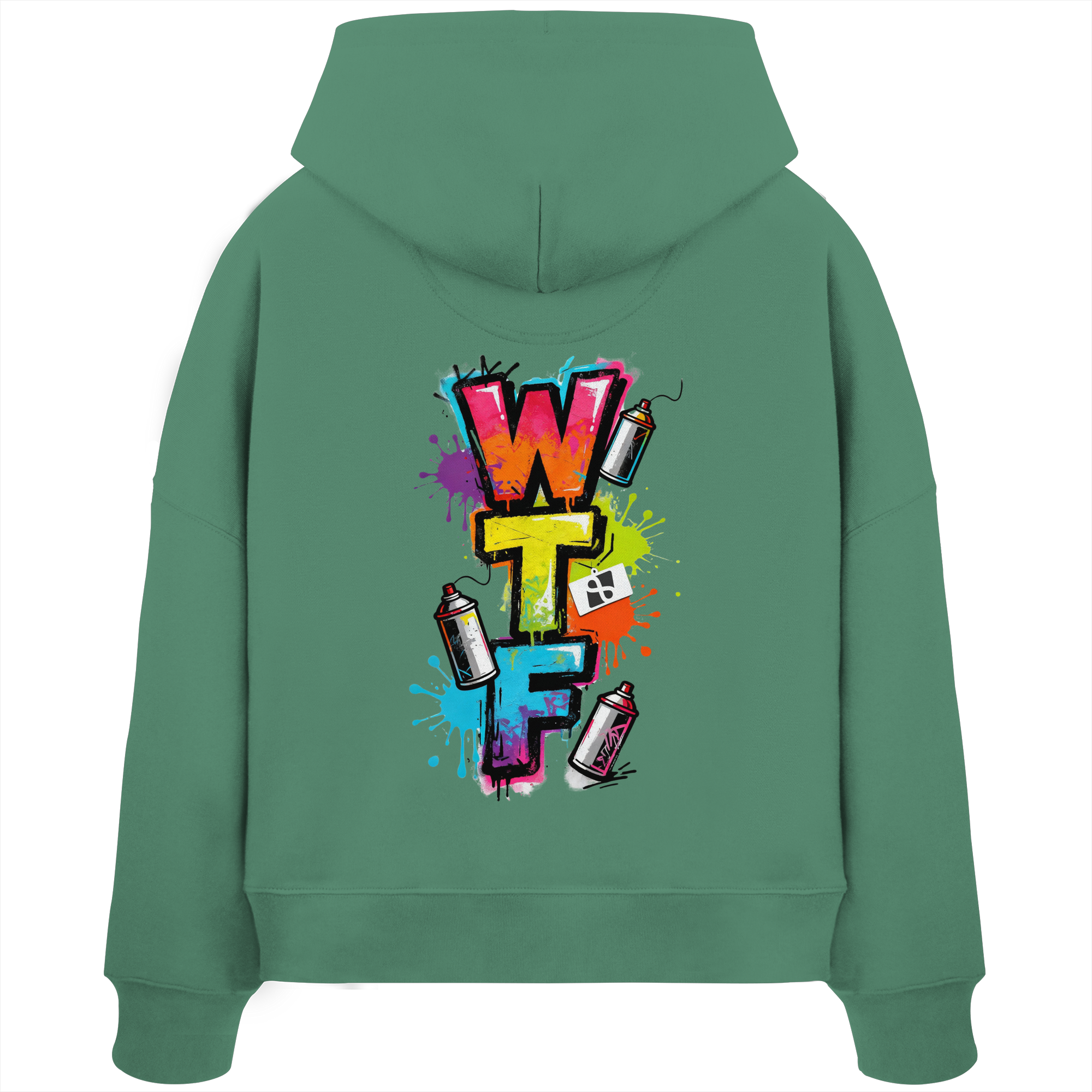WTF - "Wear The Fair" Print mit besticktem Emblem - Womens Organic Boxcut Hoodie