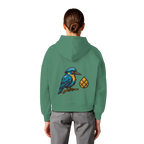 Tannenhäher mit Zirbelnuss + Emblem Stick - Womens Organic Boxcut Hoodie