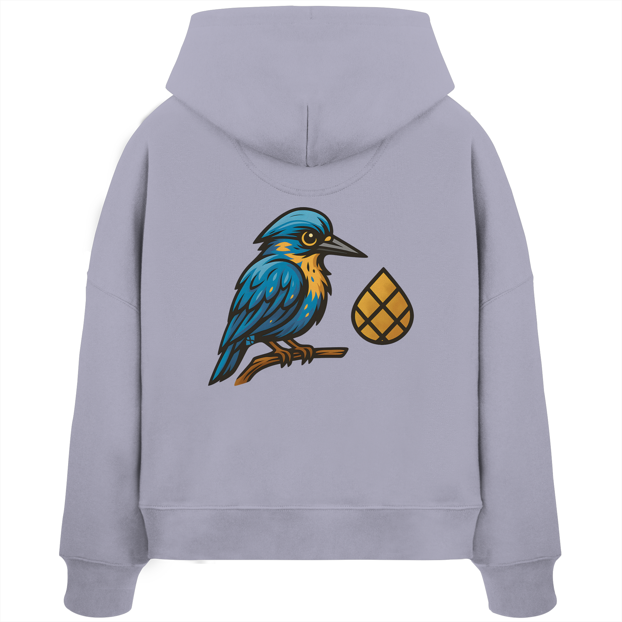 Tannenhäher mit Zirbelnuss + Emblem Stick - Womens Organic Boxcut Hoodie