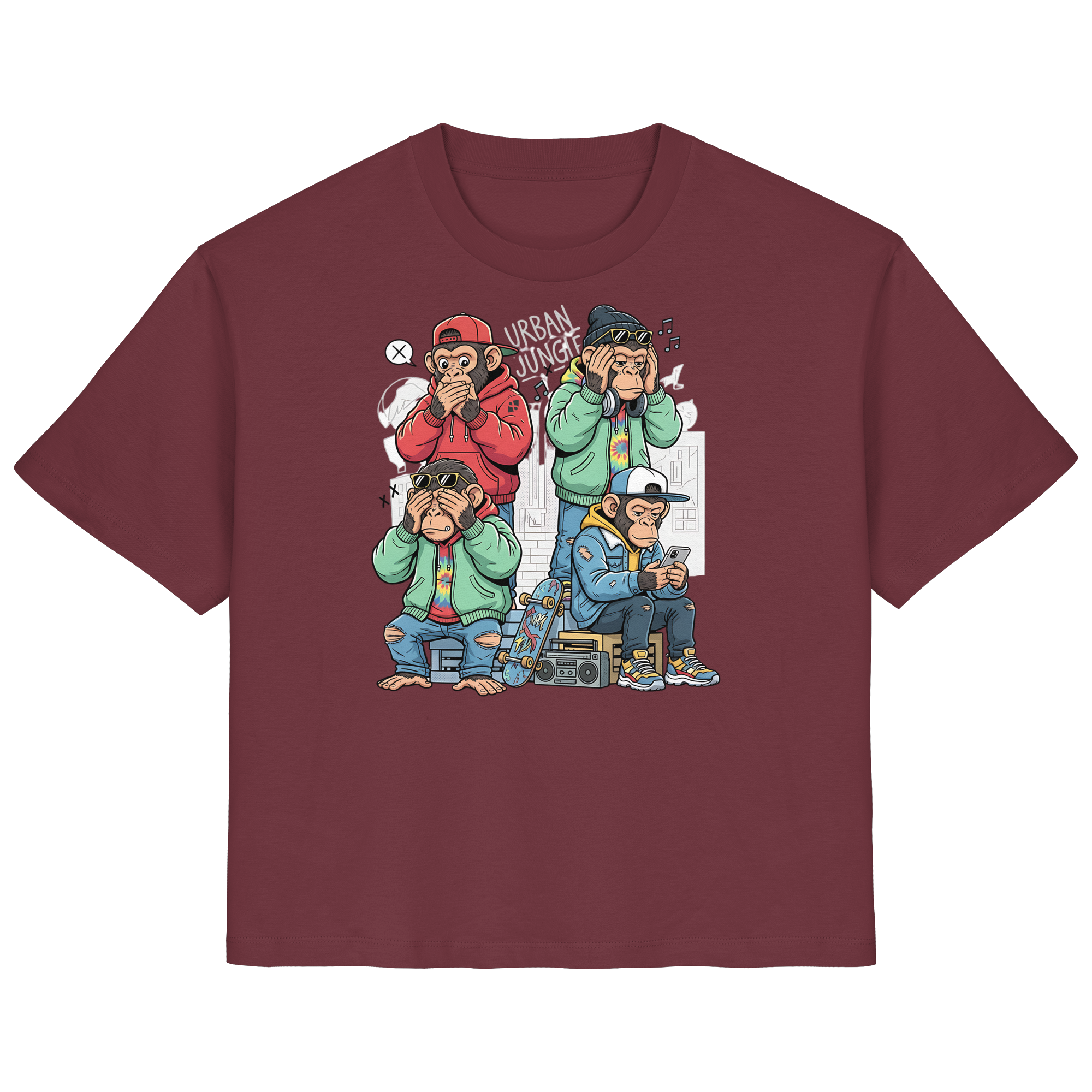 Die vier Stadtaffen - Ladies Organic Shirt