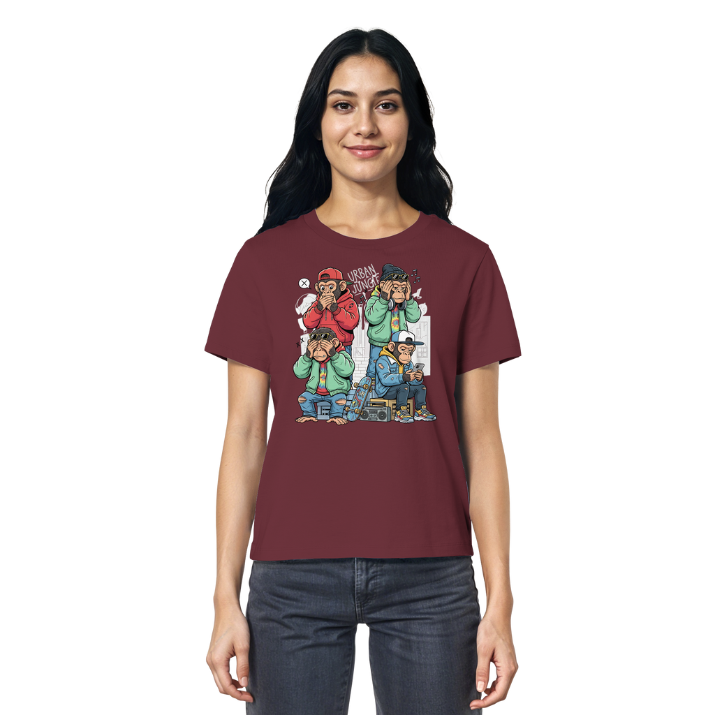 Die vier Stadtaffen - Ladies Organic Shirt